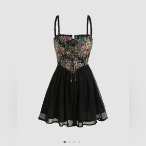 Cider floral corset dress